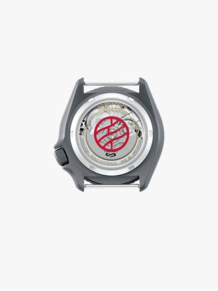 Seiko SRPF75K1 5 Sports x Naruto & Boruto SHIKAMARU NARA Model Automatic Grey Black Dial Watch