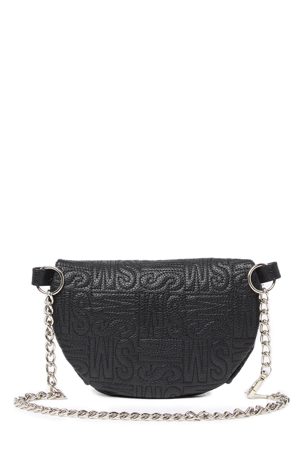 Steve Madden Brandie Leather Belt Bag Black