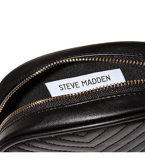 Steve Madden Chevron Quilted Belt Bag - Black