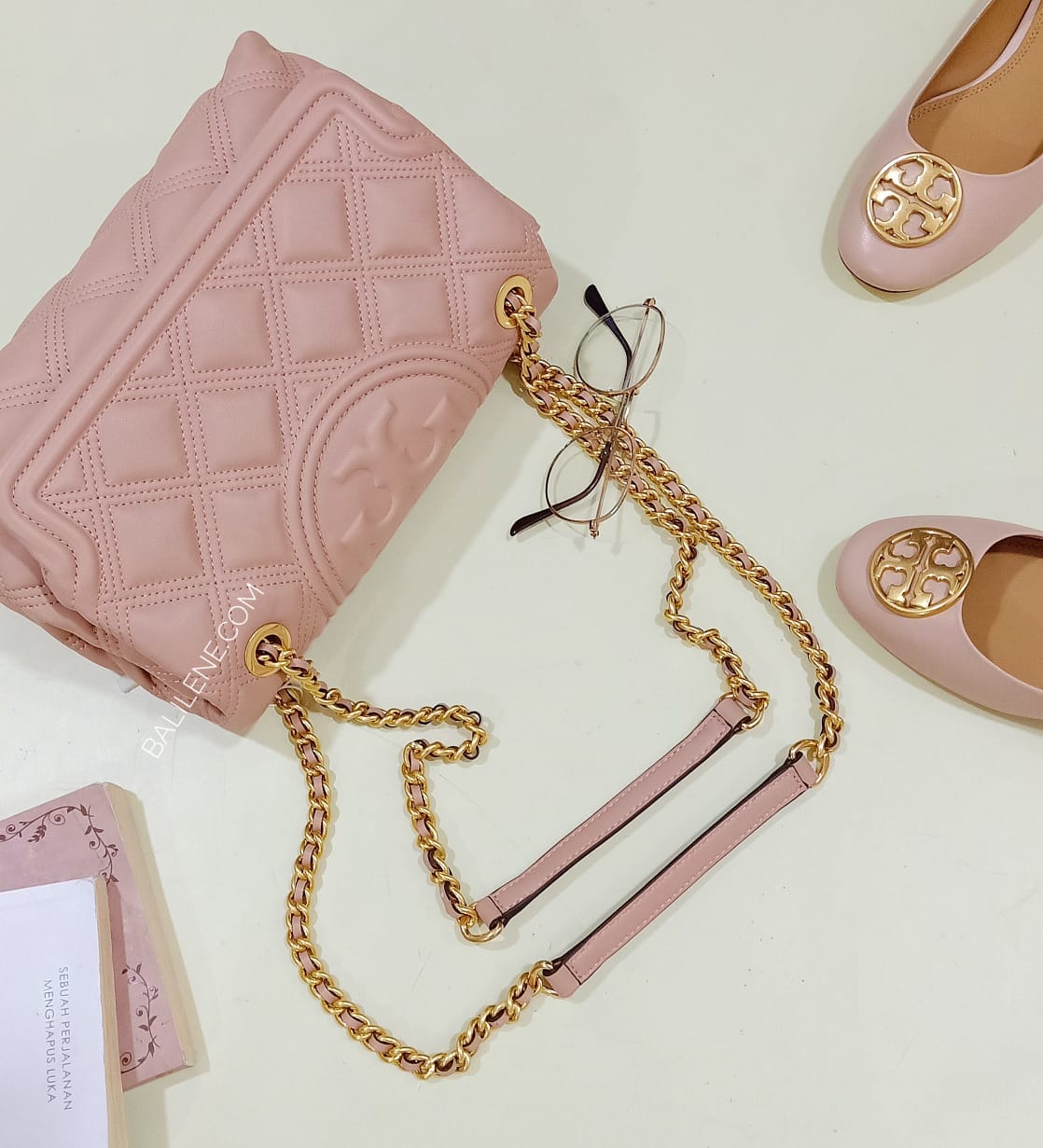 Tory Burch 56716 Fleming Soft Medium Convertible Shoulder Bag Pink Moon
