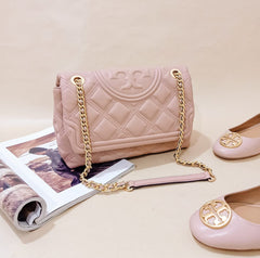 Tory Burch 56716 Fleming Soft Medium Convertible Shoulder Bag Pink Moon
