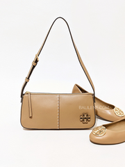 Tory Burch 134507 McGraw Wedge Shoulder Bag Tiramisu
