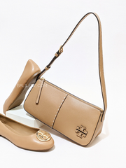 Tory Burch 134507 McGraw Wedge Shoulder Bag Tiramisu