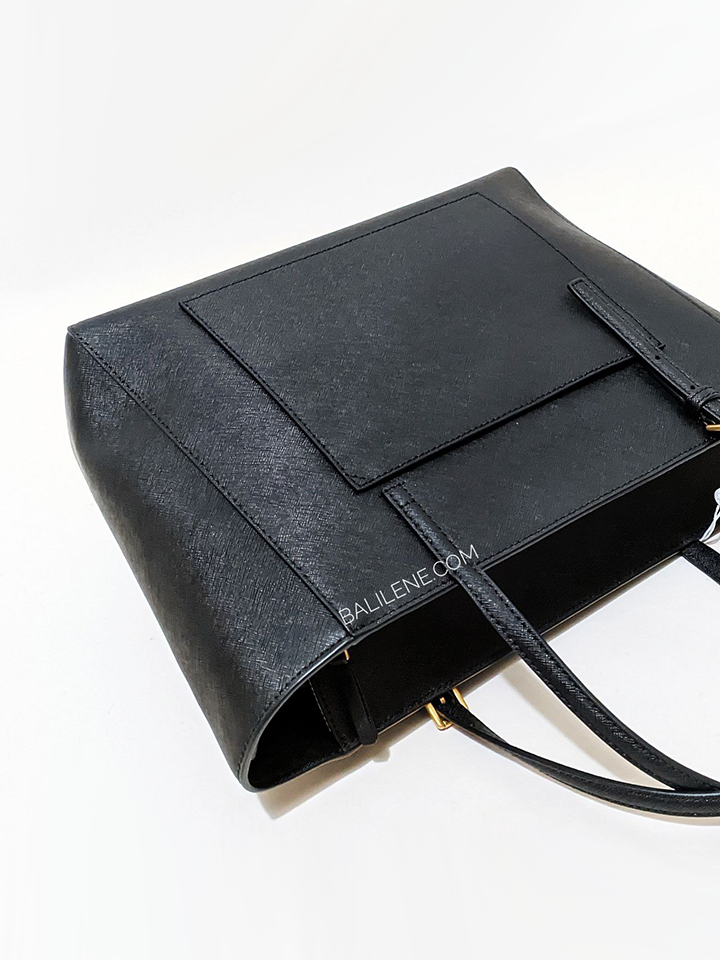 Tory Burch (136091) Emerson Small Tempranillo Saffiano Leather Tote Handbag  
