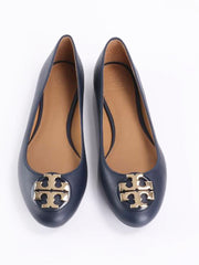 Tory Burch 43394 Claire Ballet Flat Leather Perfect Navy