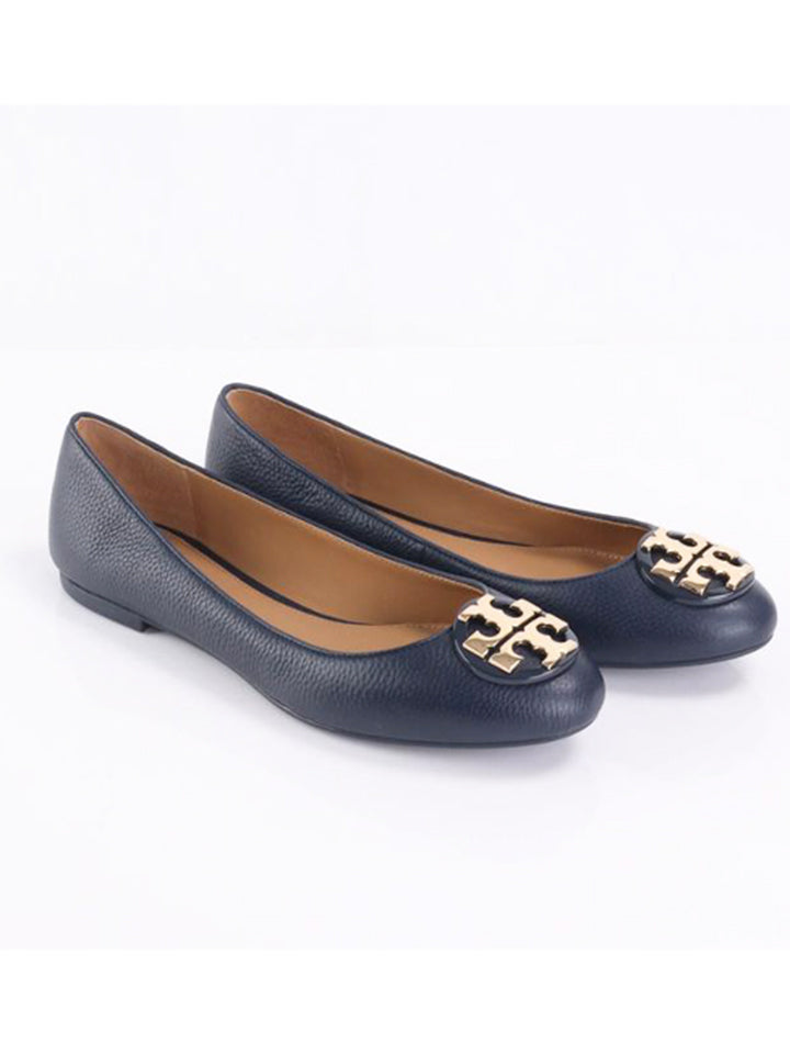 Tory Burch 43394 Claire Ballet Flat Leather Perfect Navy