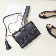 Tory Burch 43834 Fleming Small Shoulder Bag Black