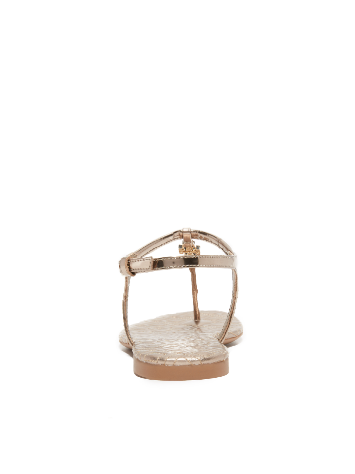Tory Burch 44479 Marion Quilted Sandal Dress Mirror Metallic