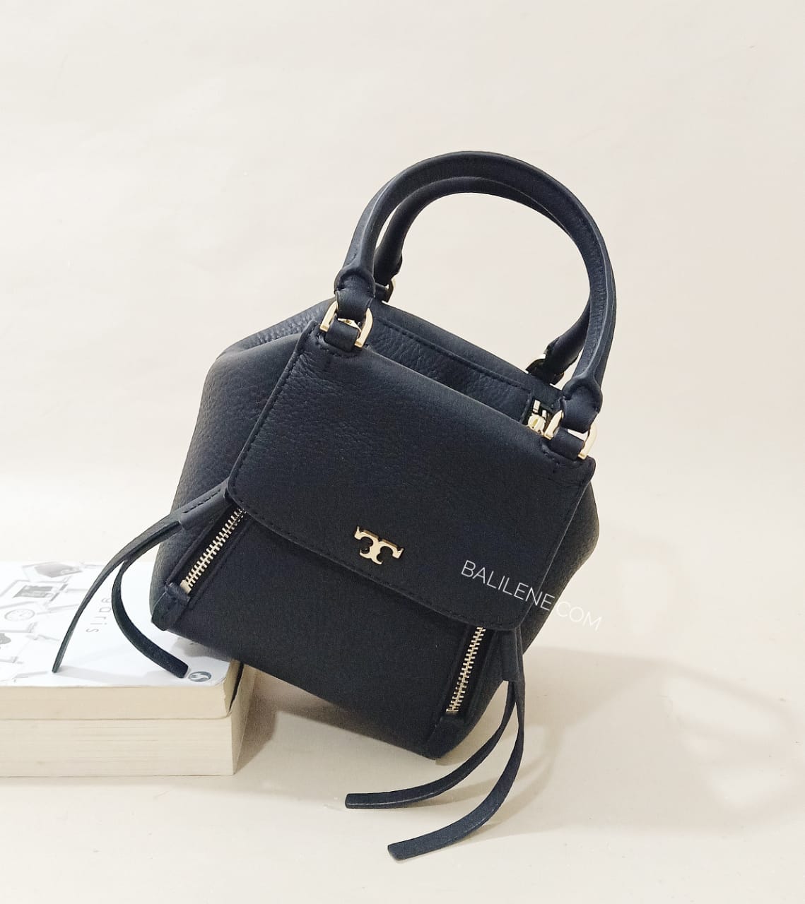 Tory Burch 49332 Half Moon Micro Satchel Black