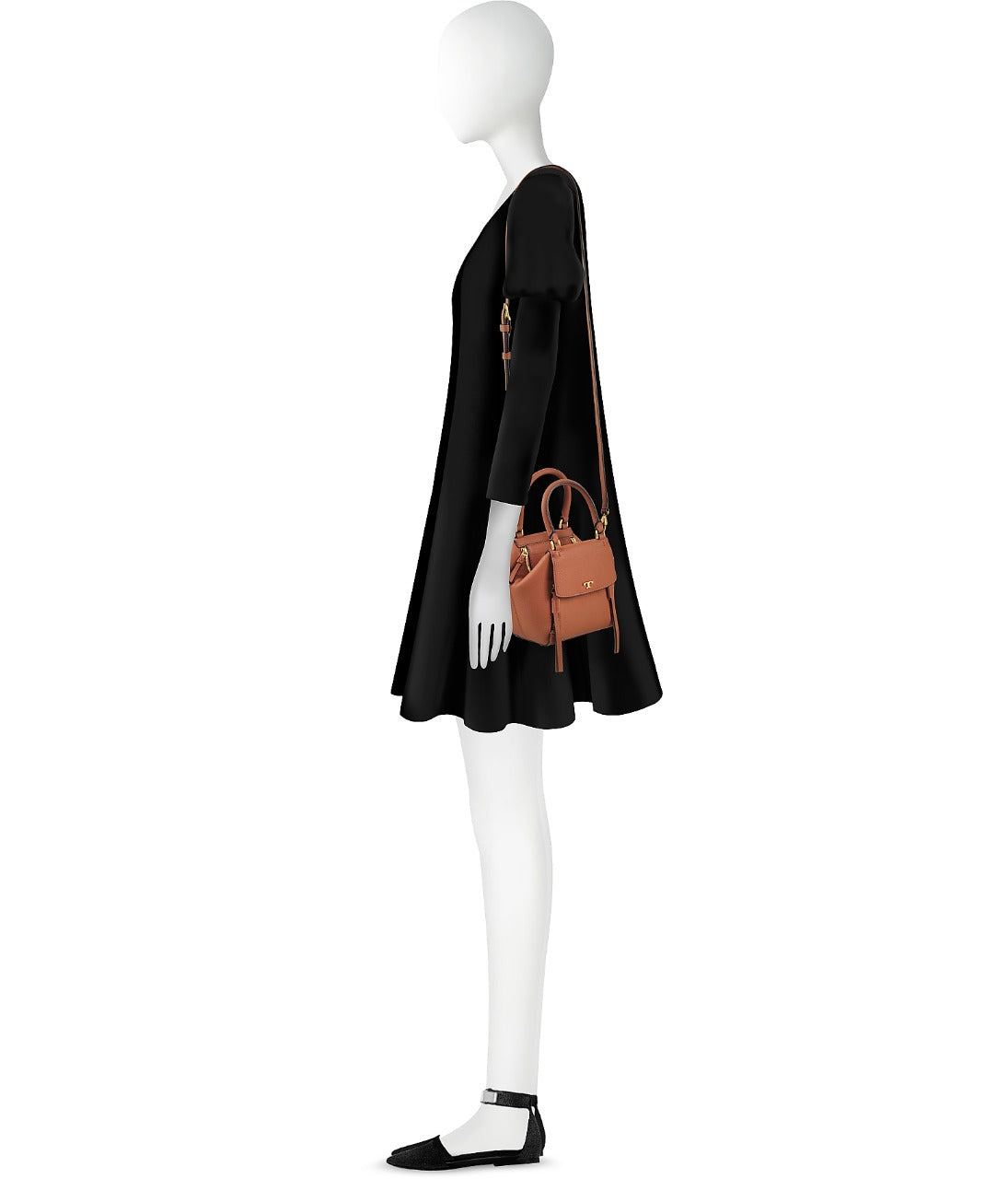Tory Burch 49332 Half Moon Micro Satchel Tan