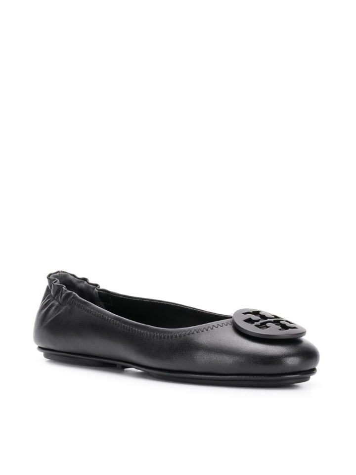 Tory-Burch-49350-Minnie-Travel-Ballet-Perfect-Black-Balilene-depan