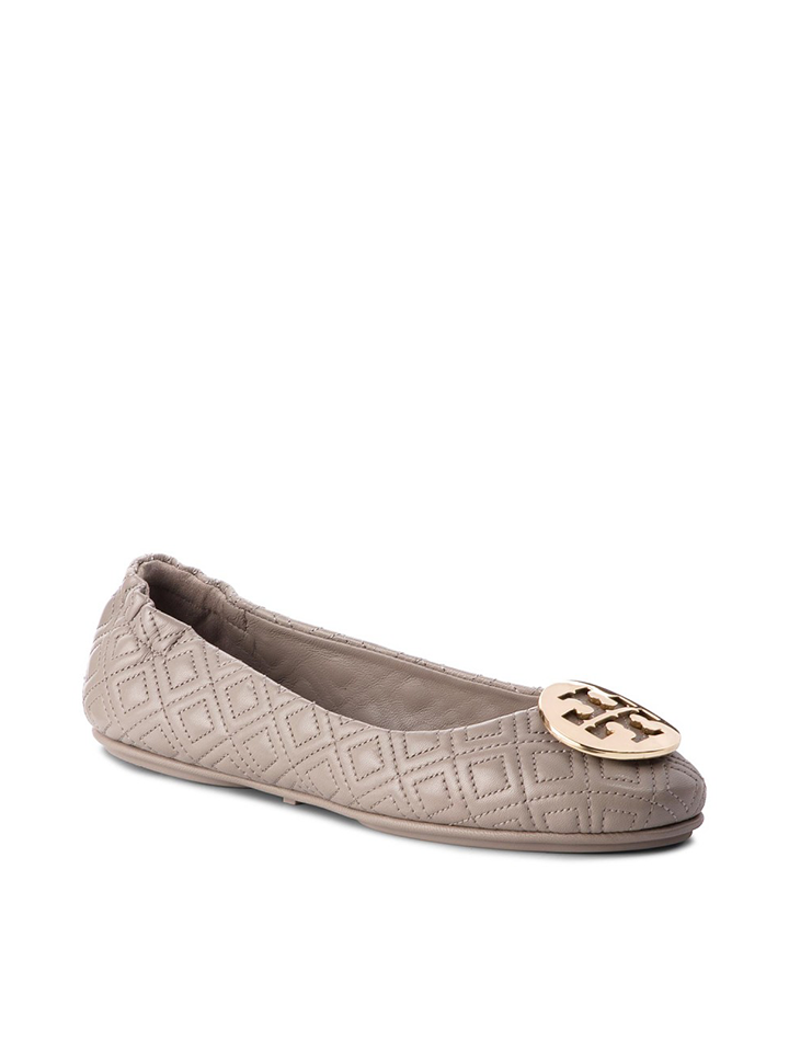 Tory Burch 50736 Quilted Minnie Nappa Leather Dust Storm/Gold