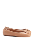 Tory Burch 51158251 Minnie Travel Ballet With Logo Soft Nappa Leather Light Oak