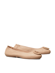 Tory Burch 51158251 Minnie Travel Ballet With Soft Logo Nappa Leather Goan Sand