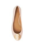Tory Burch 52785 Benton Ballet Flat Metal Logo Sea Shell Pink