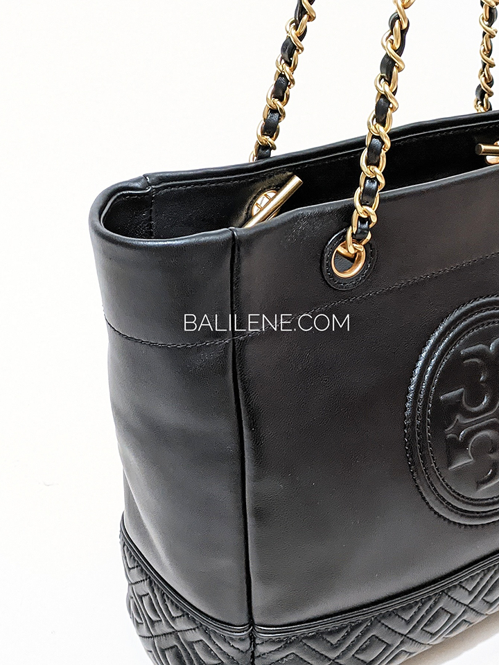 Tory Burch Saffiano Leather Tote - Black Totes, Handbags - WTO585383