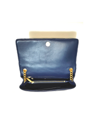 Tory Burch 53102 Kira Chevron Flap Shoulder Bag Royal Navy