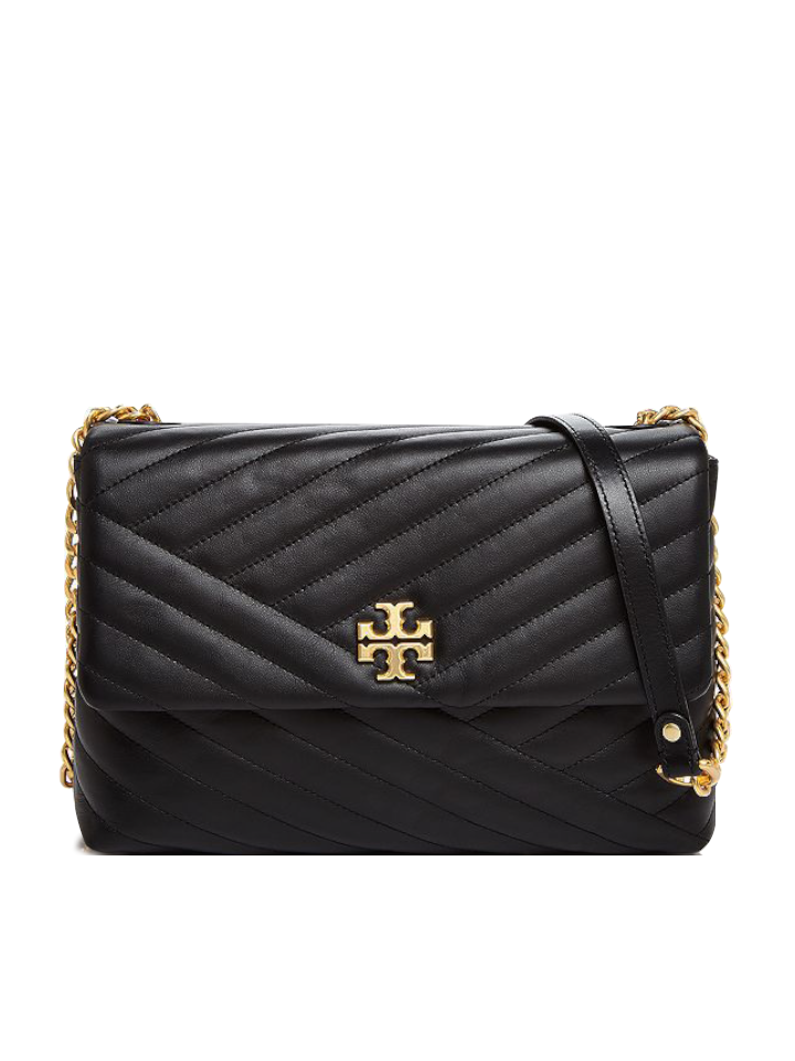 Tory Burch 53102 Kira Chevron Flap Shoulder Bag Black