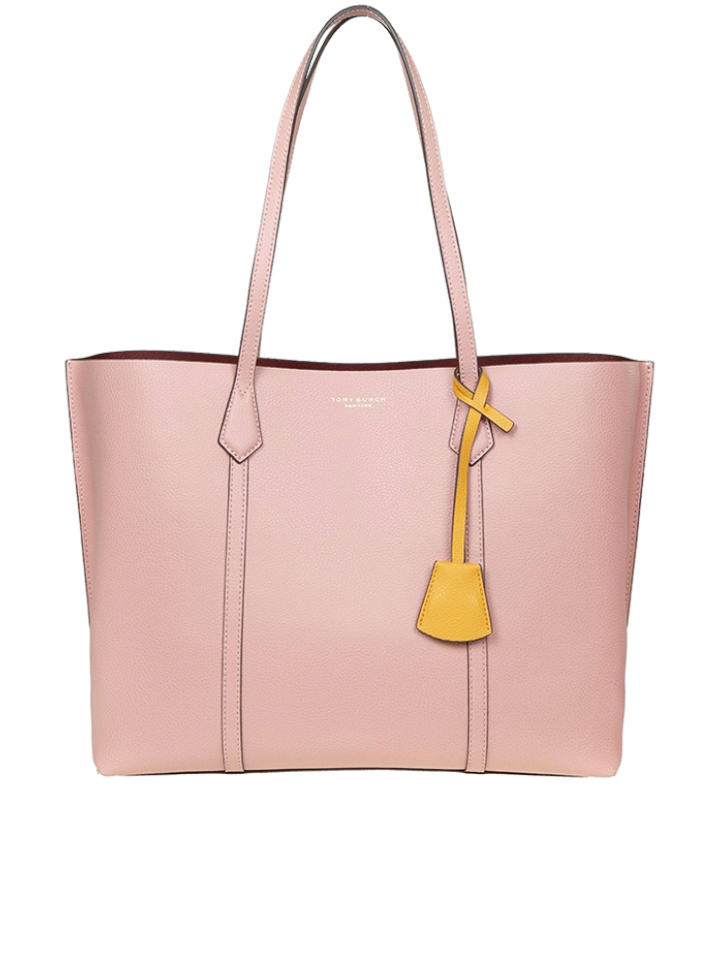 TORY BURCH: Perry bag in textured leather - Pink | Tory Burch tote bags  53245 online at