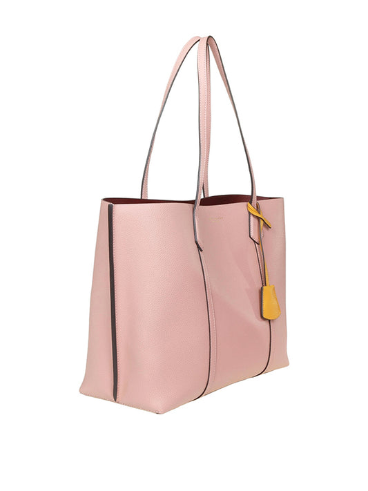 Tory Burch 53245 Perry Tote Colorblock Triplle Compartment Pink Moon