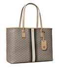 Tory Burch 53303 Gemini Link Canvas Tote Large Gray Heron