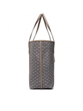 Tory Burch 53303 Gemini Link Canvas Tote Large Gray Heron