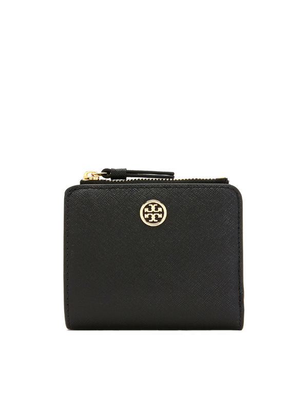 TORY BURCH Iphone Zip Around Wristlet Robinson Wallet Leather Navy Blue