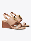 Tory Burch 56115 Metal Miller 65mm Wedge Light Makeup Size 7.5