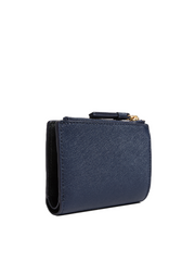 Tory Burch Robinson Bi-Fold Wallet Tory Navy/Rolled Brass