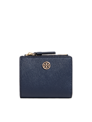 Tory Burch Robinson Bi-Fold Wallet Tory Navy/Rolled Brass
