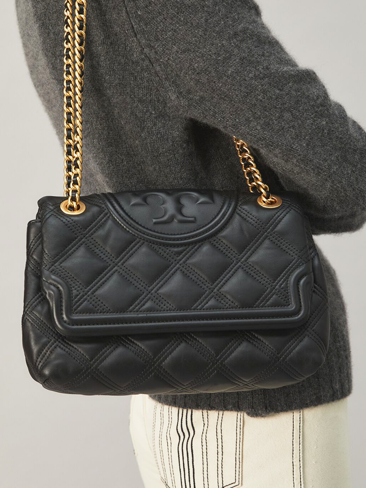 Tory Burch Fleming Soft Convertible Shoulder Bag Black – Balilene