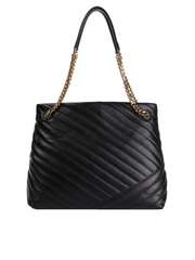 Tory Burch Kira Chevron Tote Bag Black