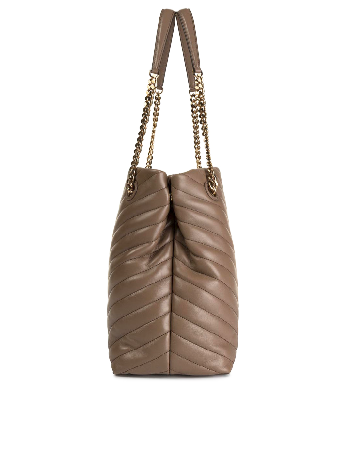 Tory Burch 56757 Kira Chevron Tote Classic Taupe