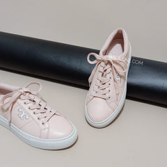 Tory Burch 57024 Amalia Sneakers Calf Leather Ballet Pink Size 7