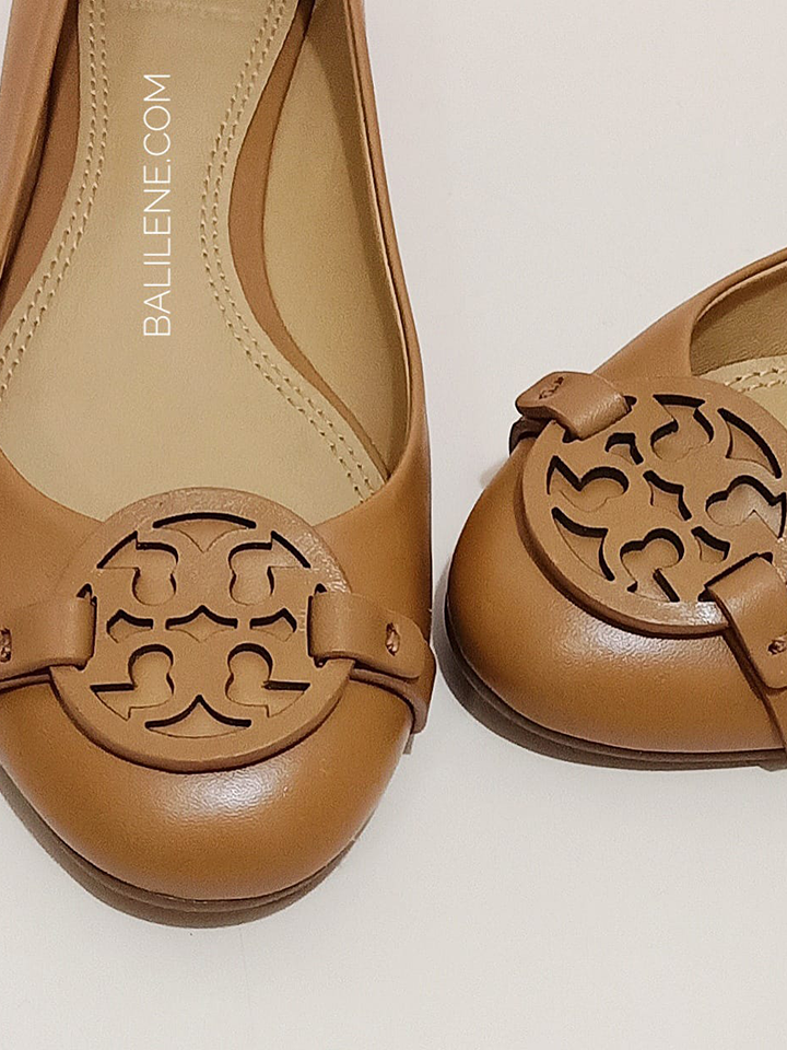 Tory Burch 57984 Gabriel Ballet Flat Veg Napa Leather Royal Tan