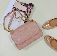 Tory Burch 58102 Fleming Soft Small Convertible Shoulder Bag Pink Moon
