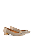 Tory Burch 58320 Gigi 20mm Rounded-Toe Flat Gray Heron