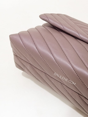 Tory Burch 58465 Kira Chevron Convertible Shoulder Bag Classic Taupe