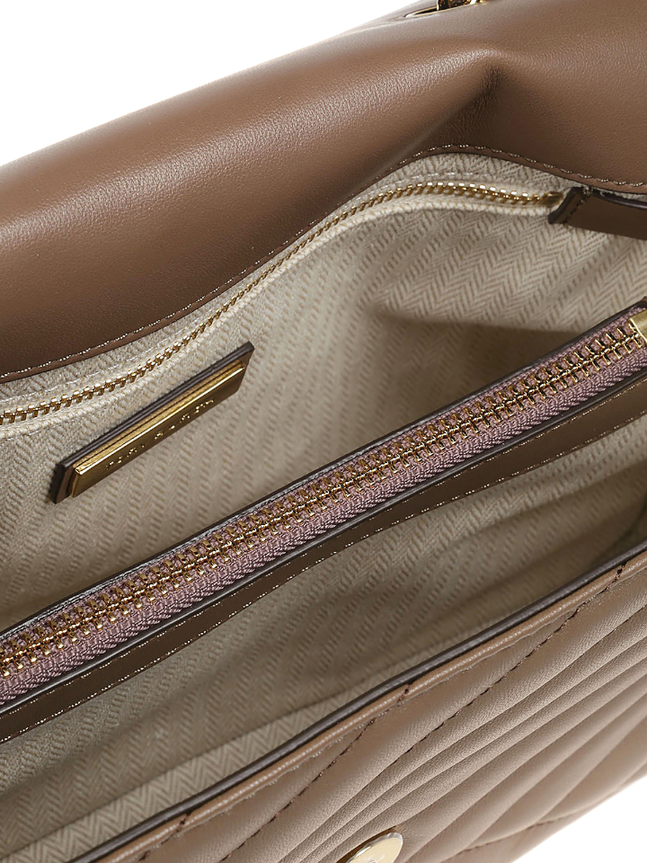 Tory Burch 58465 Kira Chevron Convertible Shoulder Bag Classic Taupe