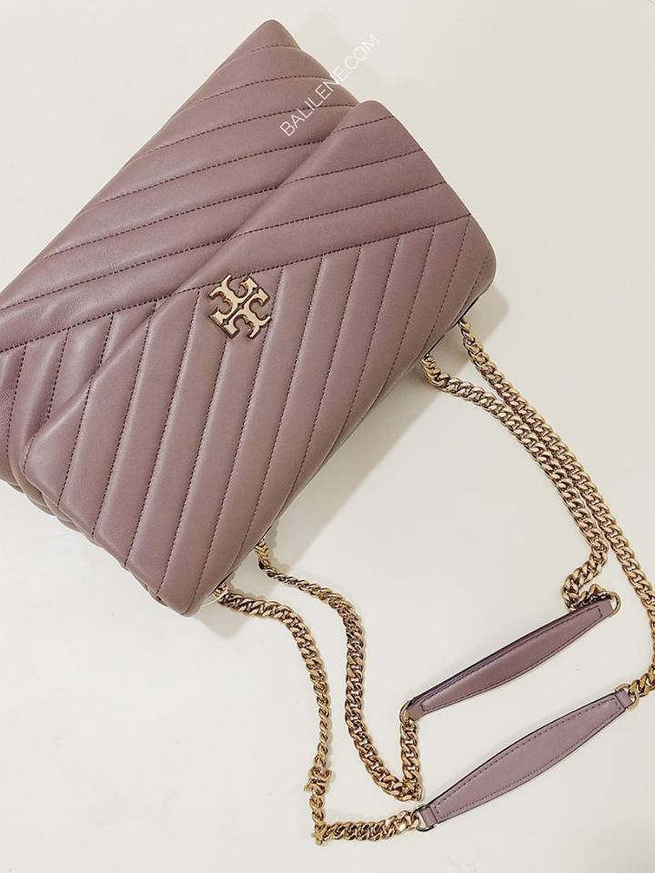 Tory Burch 58465 Kira Chevron Convertible Shoulder Bag Classic Taupe