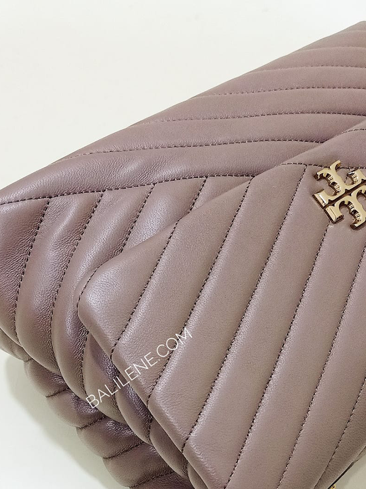 Tory Burch 58465 Kira Chevron Convertible Shoulder Bag Classic Taupe