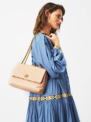 Tory Burch 58465 Kira Chevron Convertible Shoulder Bag Devon Sand