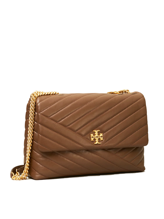 Tory Burch 58465 Kira Chevron Convertible Shoulder Bag Fudge