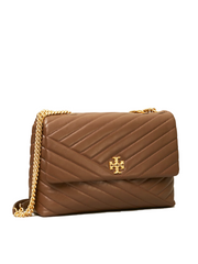 Tory Burch 58465 Kira Chevron Convertible Shoulder Bag Fudge