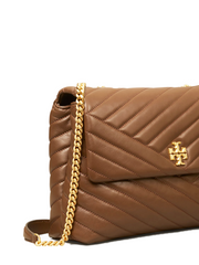 Tory Burch 58465 Kira Chevron Convertible Shoulder Bag Fudge