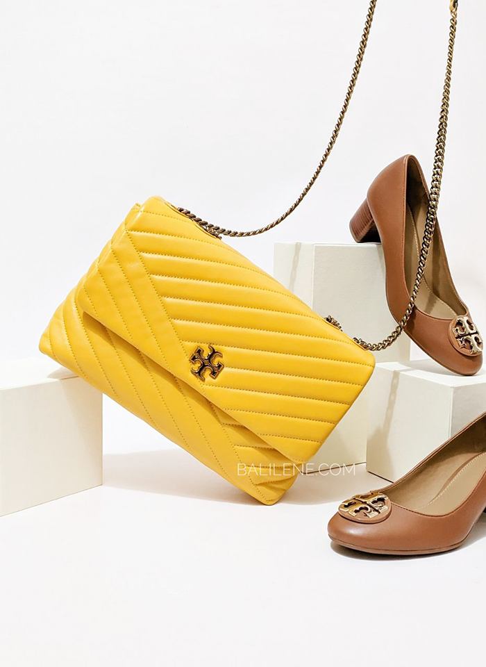 Tory Burch 58465 Kira Chevron Convertible Shoulder Bag Goldfinch Balilene