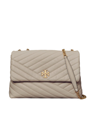 Tory Burch 58465 Kira Chevron Convertible Shoulder Bag Gray Heron