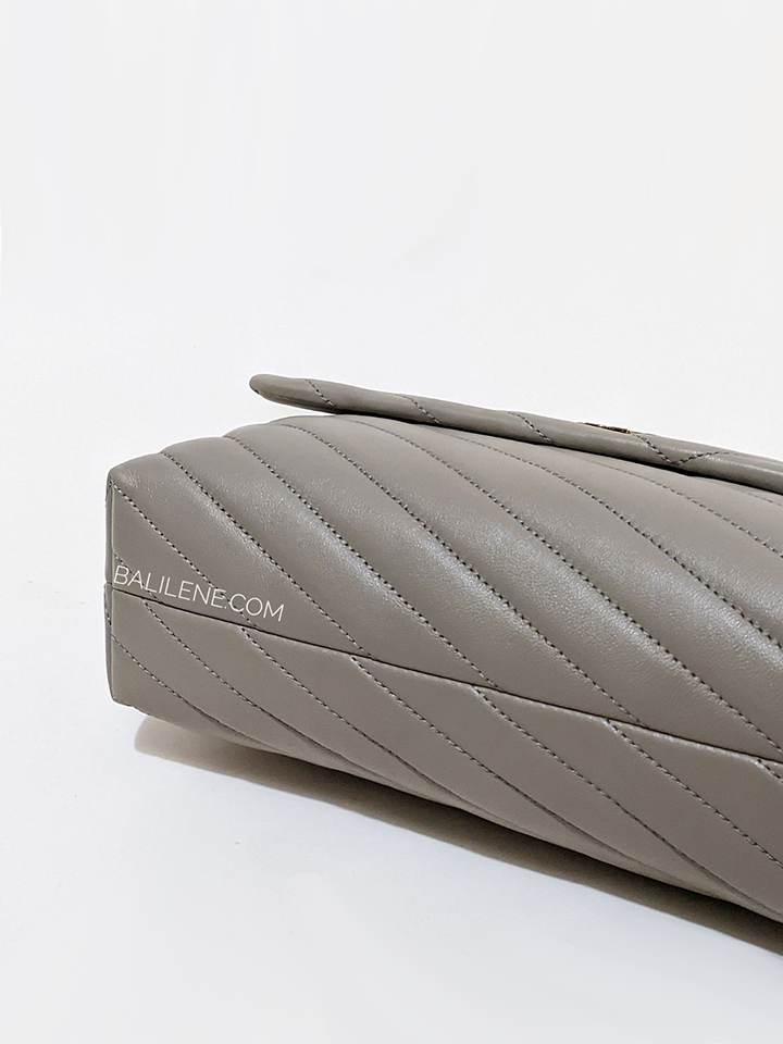 Kira Chevron Small Convertible Shoulder Bag Gray Heron - ShopperBoard