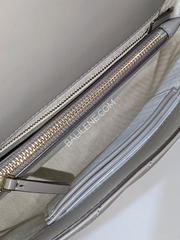 Tory Burch 58465 Kira Chevron Convertible Shoulder Bag Gray Heron