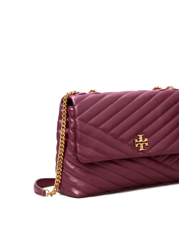 Tory Burch 58465 Kira Chevron Convertible Shoulder Bag Imperial Garnet